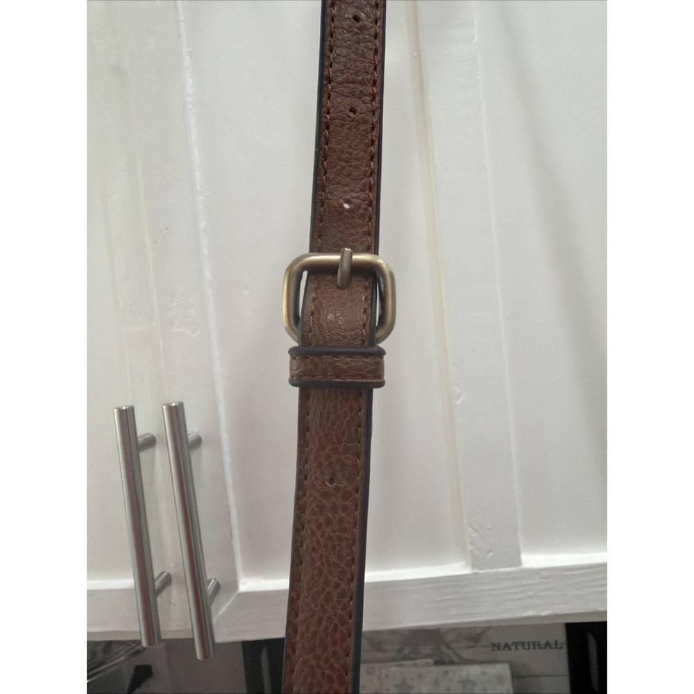 NWT ND Womens Leather Shoulder Bucket Bag Cognac Brown Bucket From Belk - Picture 13 of 13
